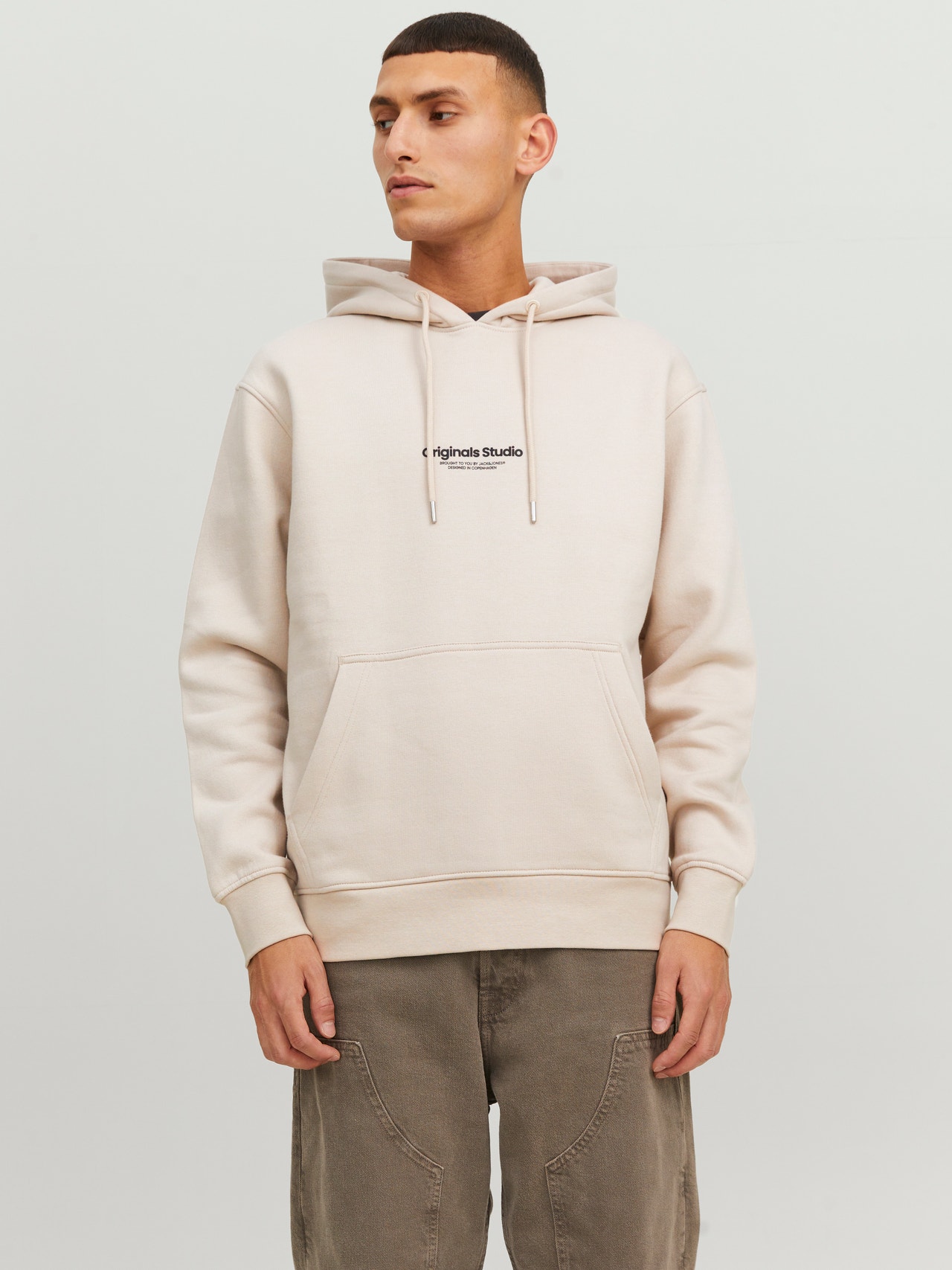 Jack and jones hoodie beige Clearance