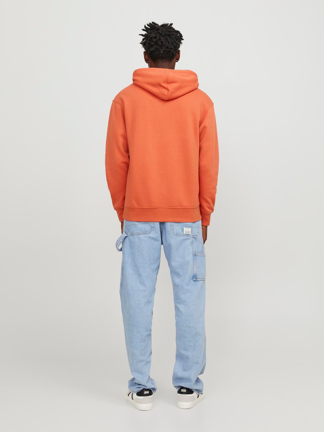 Jack & Jones Printed Hoodie -Ginger - 12241687