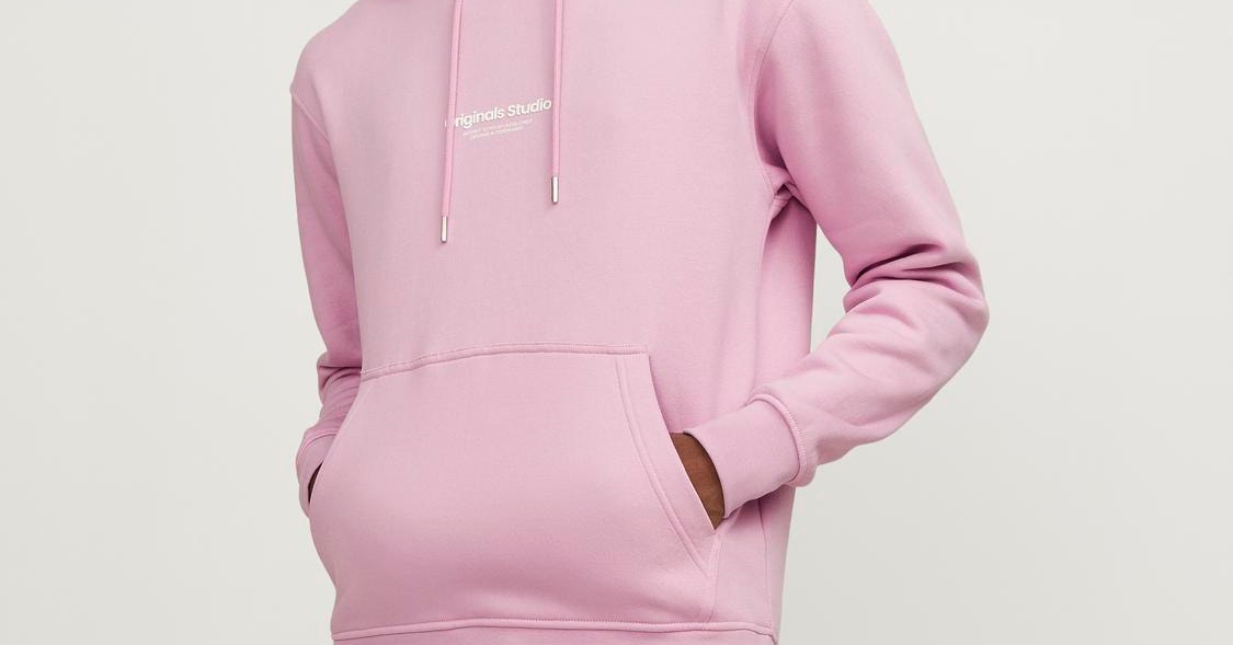 Sudaderas Con Y Sin Capucha Jack & Jones Hombre  Sudadera Rosa Extragrande  Con Capucha De Essentials Rosa Pizarra > Falimcicek