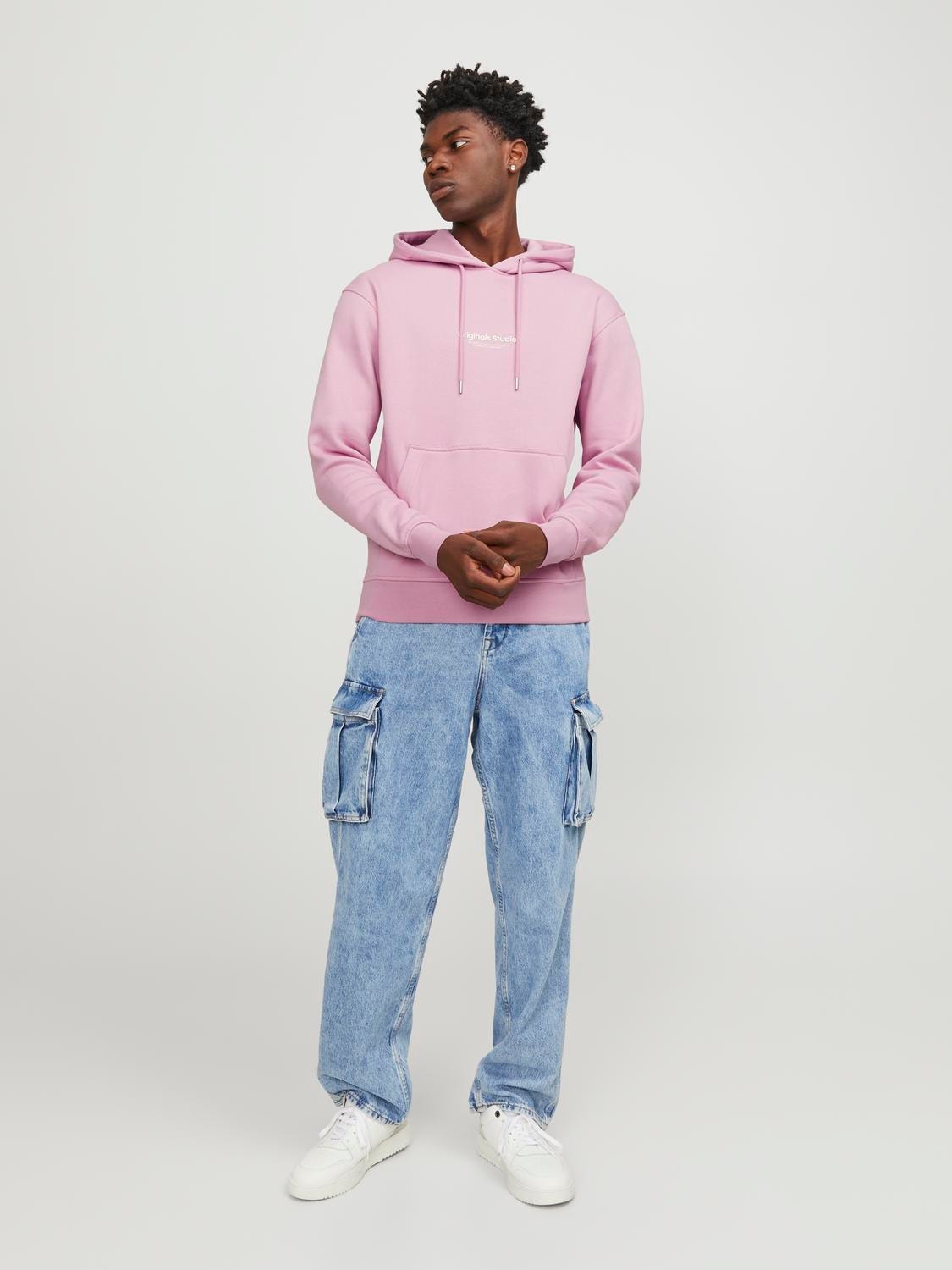 Jack & Jones Gedrukt Hoodie -Pink Nectar - 12241687