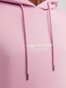 Jack & Jones Spausdintas raštas Megztinis su gobtuvu -Pink Nectar - 12241687