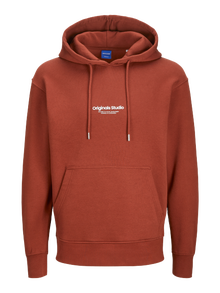 Jack & Jones Printed Hoodie -Brandy Brown - 12241687