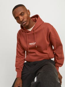 Jack & Jones Printed Hoodie -Brandy Brown - 12241687