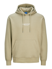 Jack & Jones Felpa con cappuccio Stampato -Silver Sage - 12241687