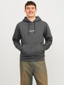 Jack & Jones Gedrukt Hoodie -Iron Gate - 12241687