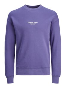 Jack & Jones Printed Crewn Neck Sweatshirt -Twilight Purple - 12241694