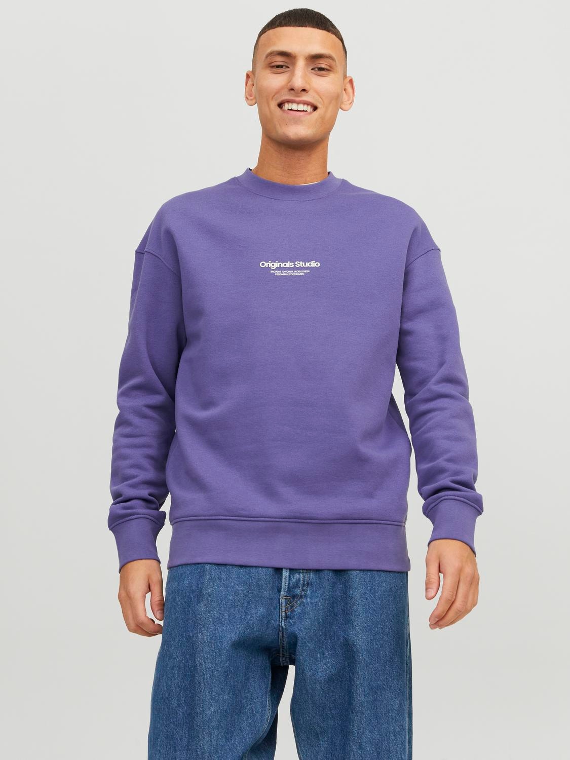 Jack & Jones Φούτερ με λαιμόκοψη -Twilight Purple - 12241694