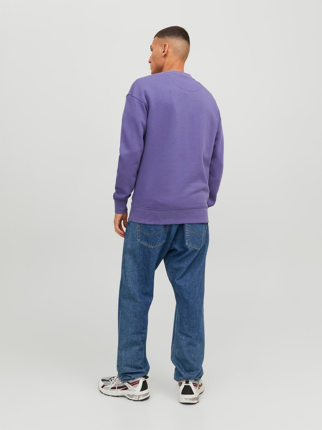 Jack & Jones Sweat à col rond Imprimé -Twilight Purple - 12241694