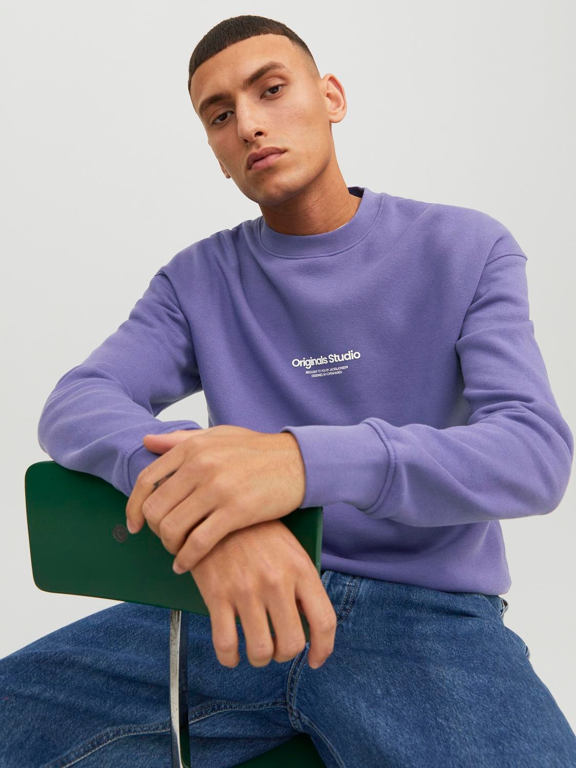 Jack & Jones Sweat à col rond Imprimé -Twilight Purple - 12241694