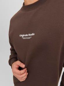 Jack & Jones Gedruckt Sweatshirt mit Rundhals -Chocolate Brown - 12241694