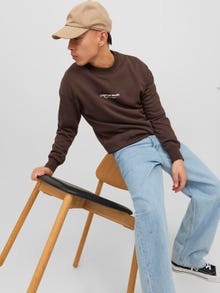 Jack & Jones Gedrukt Sweatshirt met ronde hals -Chocolate Brown - 12241694