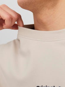 Jack & Jones Printet Sweatshirt med rund hals -Moonbeam - 12241694