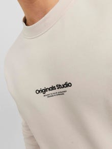 Jack & Jones Printed Crew neck Sweatshirt -Moonbeam - 12241694