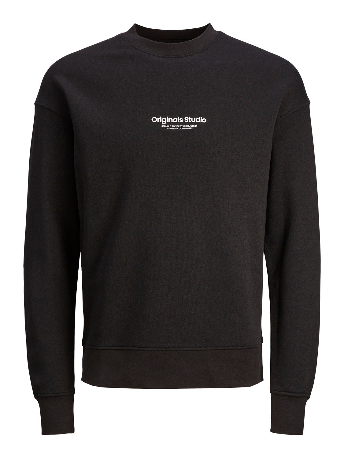 Jack & Jones Printed Crew neck Sweatshirt -Black - 12241694