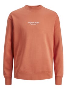 Jack & Jones Printed Crewn Neck Sweatshirt -Ginger - 12241694