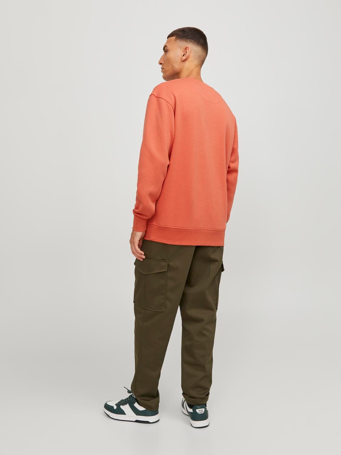 Jack & Jones Printed Crewn Neck Sweatshirt -Ginger - 12241694