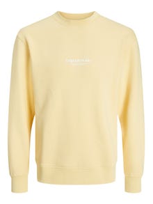 Jack & Jones Bedrukt Sweatshirt met ronde hals -Italian Straw - 12241694