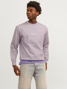 Jack & Jones Printed Crewn Neck Sweatshirt -Lavender Frost - 12241694