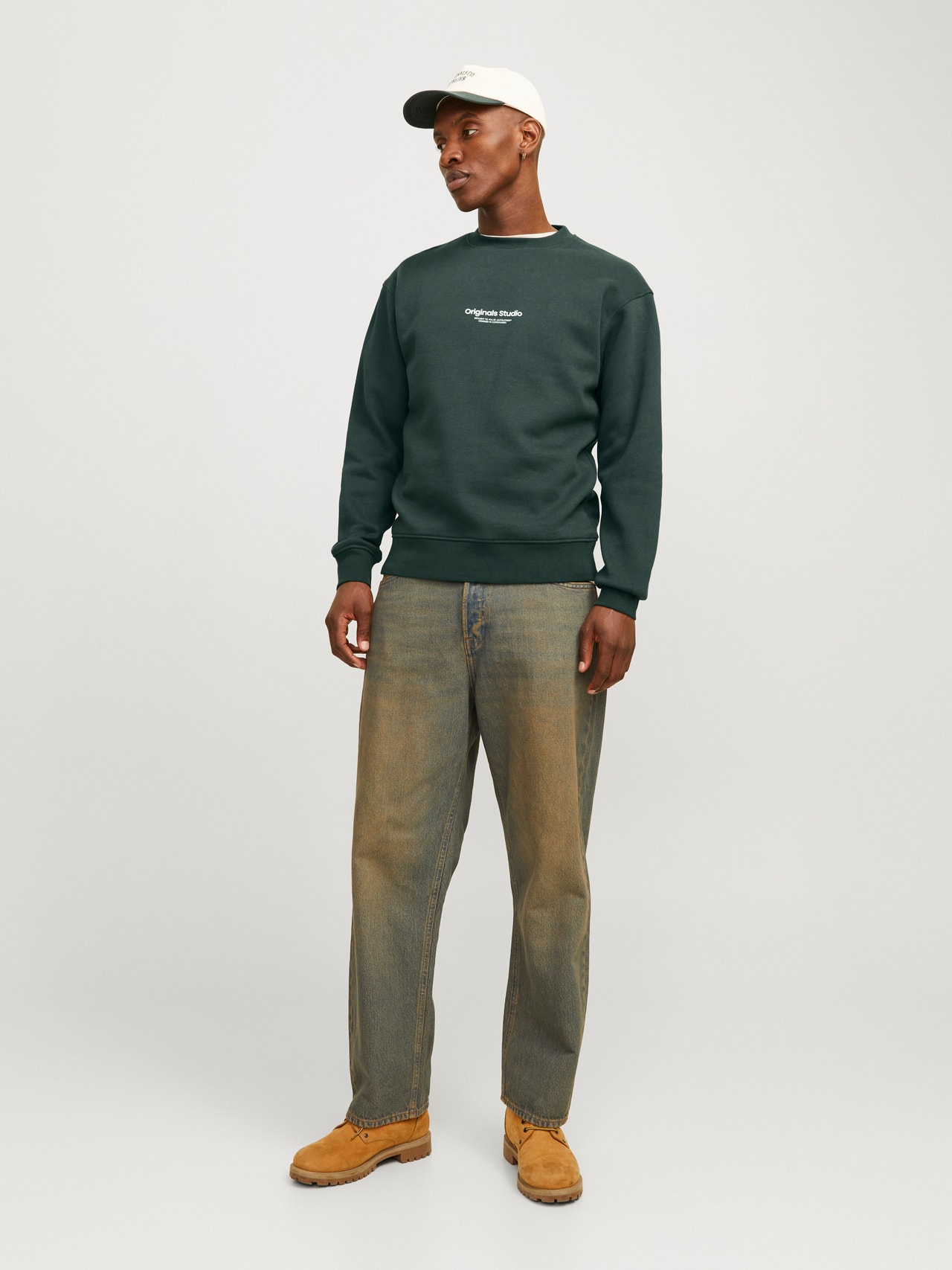 Jack & Jones Printed Crew neck Sweatshirt -Forest River - 12241694