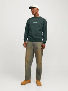 Jack & Jones Printed Crewn Neck Sweatshirt -Forest River - 12241694