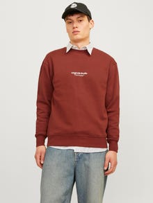 Jack & Jones Φούτερ με λαιμόκοψη -Brandy Brown  - 12241694