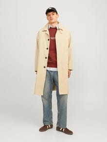 Jack & Jones Nadruk Bluza z okrągłym dekoltem -Brandy Brown  - 12241694