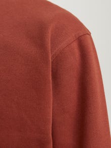 Jack & Jones Printet Sweatshirt med rund hals -Brandy Brown  - 12241694