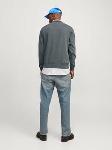 Jack & Jones Printed Crew neck Sweatshirt -Iron Gate - 12241694