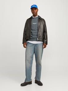 Jack & Jones Nadruk Bluza z okrągłym dekoltem -Iron Gate - 12241694