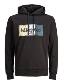Jack & Jones Logo Hættetrøje -Black - 12241776