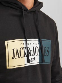 Jack & Jones Logo Kapuutsiga pusa -Black - 12241776