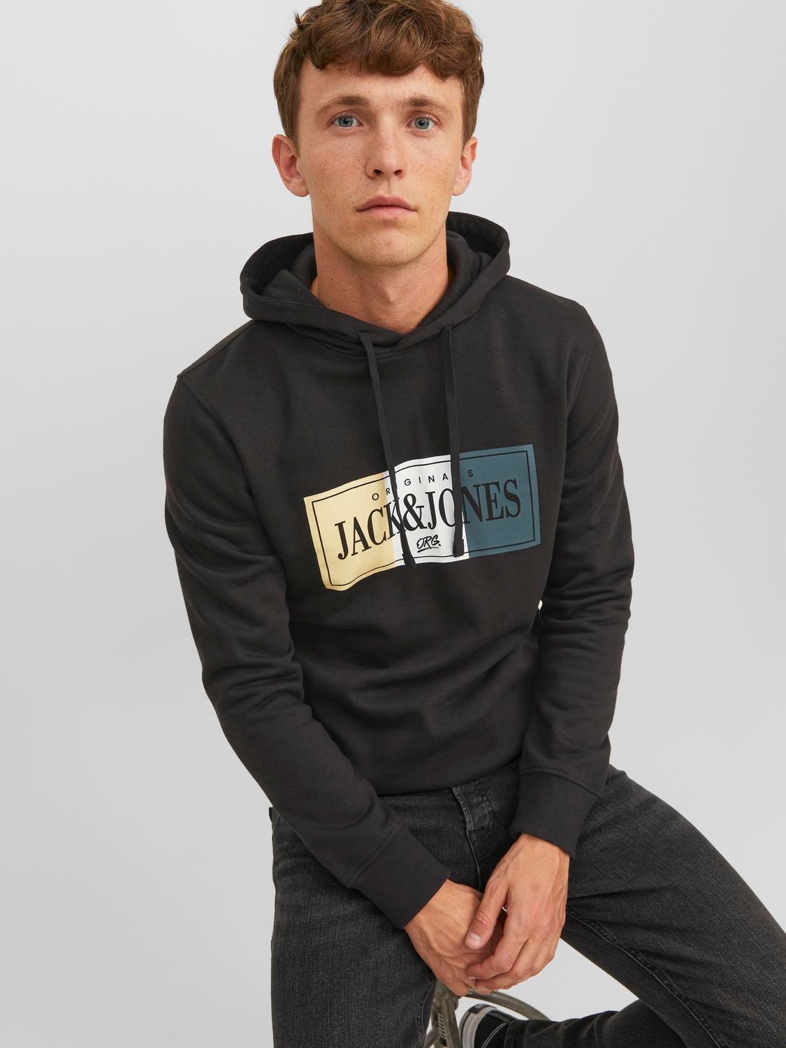 Jack & Jones Logo Hettegenser -Black - 12241776