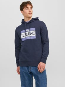 Jack & Jones Logo Hættetrøje -Navy Blazer - 12241776