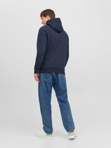 Jack & Jones Logo Hoodie -Navy Blazer - 12241776