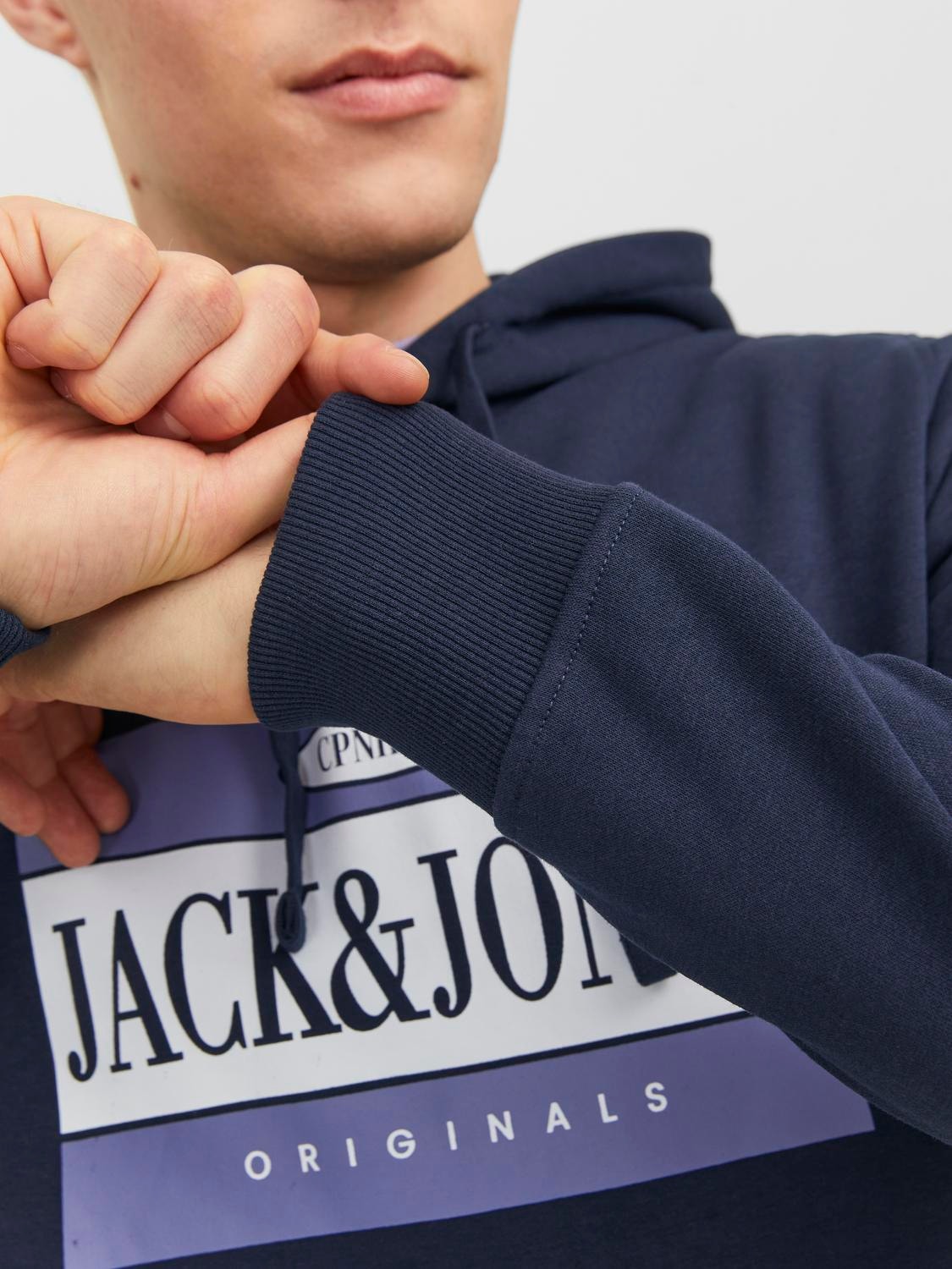 Jack & Jones Logo Hettegenser -Navy Blazer - 12241776