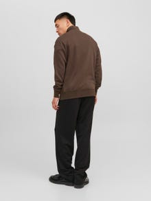 Jack & Jones Szöveg Félcipzáras pulóver -Chocolate Brown - 12241777