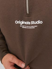 Jack & Jones Half zip Sweatshirt -Chocolate Brown - 12241777