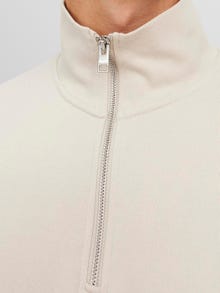 Jack & Jones Text Sweatshirt mit halbem Reißverschluss -Moonbeam - 12241777