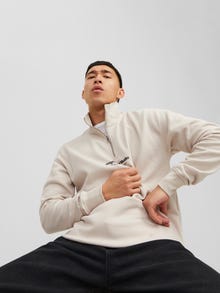 Jack & Jones Tekstas Bliuzonas su pusiau užtrauktuku -Moonbeam - 12241777