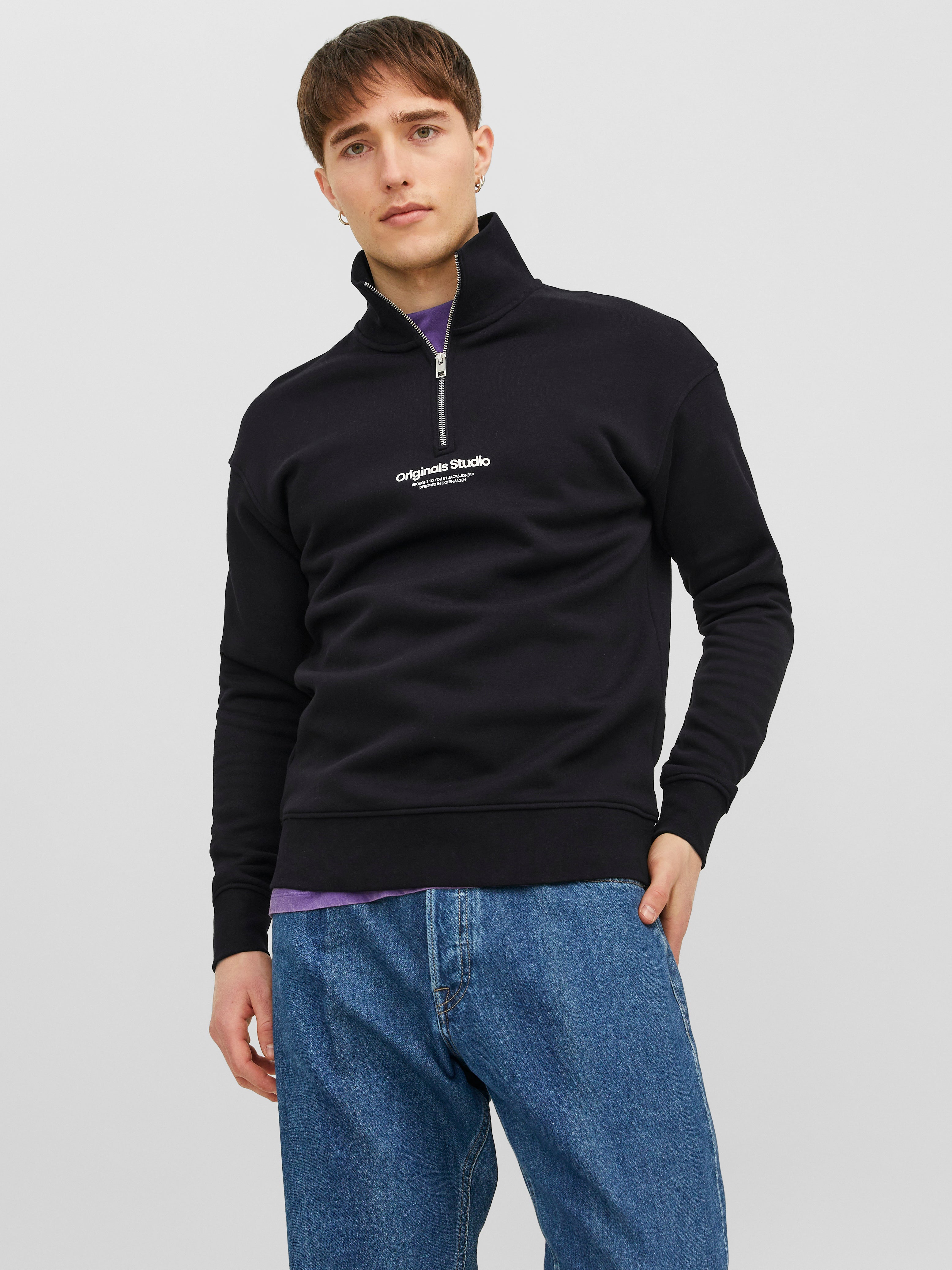 Plain Zip hoodie | Black | Jack u0026 Jones®