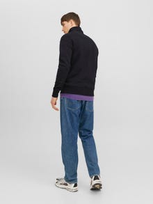 Jack & Jones Tekstas Pusiau užtrauktuko megztinis -Black - 12241777