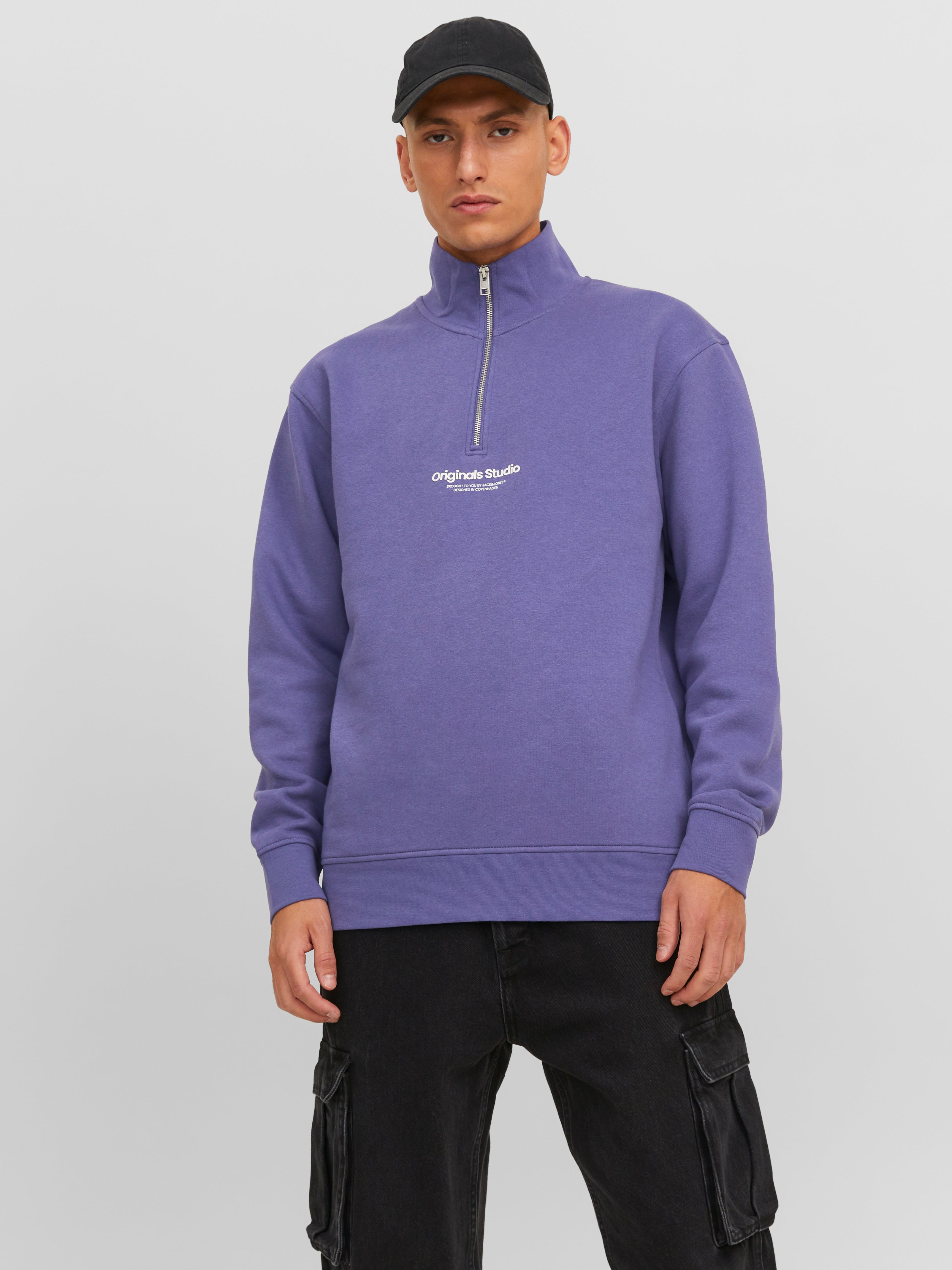Plain Zip hoodie | Dark Purple | Jack u0026 Jones®