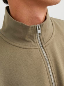 Jack & Jones Text Sweatshirt mit halbem Reißverschluss -Aloe - 12241777