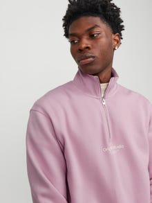 Jack & Jones Tekst Sweatshirt met halve rits -Pink Nectar - 12241777
