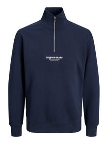 Jack & Jones Felpa con mezza zip Testo -Sky Captain - 12241777