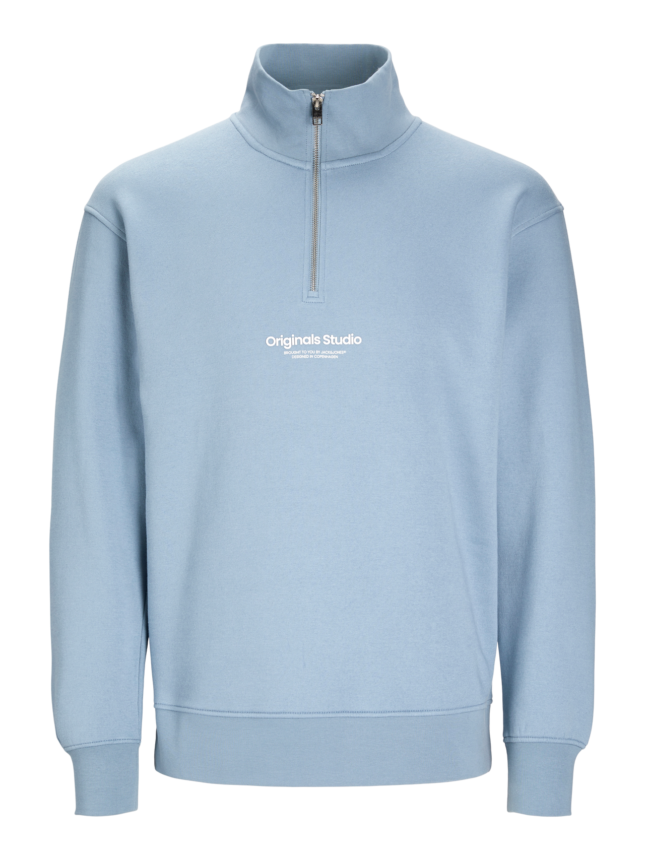 Jack & Jones Text Sweatshirt mit halbem Reißverschluss -Mountain Spring - 12241777