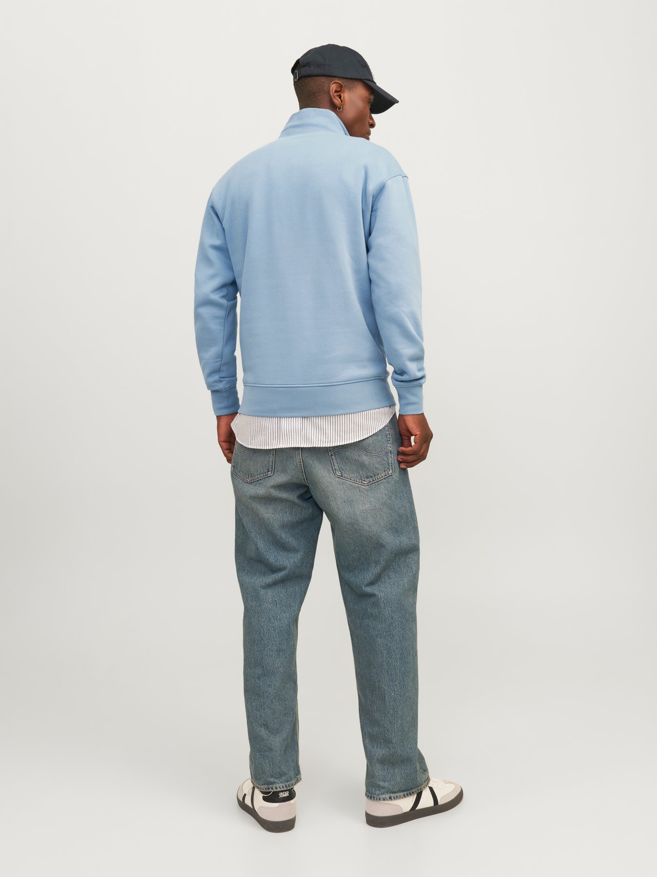 Jack & Jones Text Tröja med halv dragkedja -Mountain Spring - 12241777