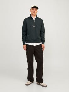 Jack & Jones Felpa con mezza zip Testo -Forest River - 12241777