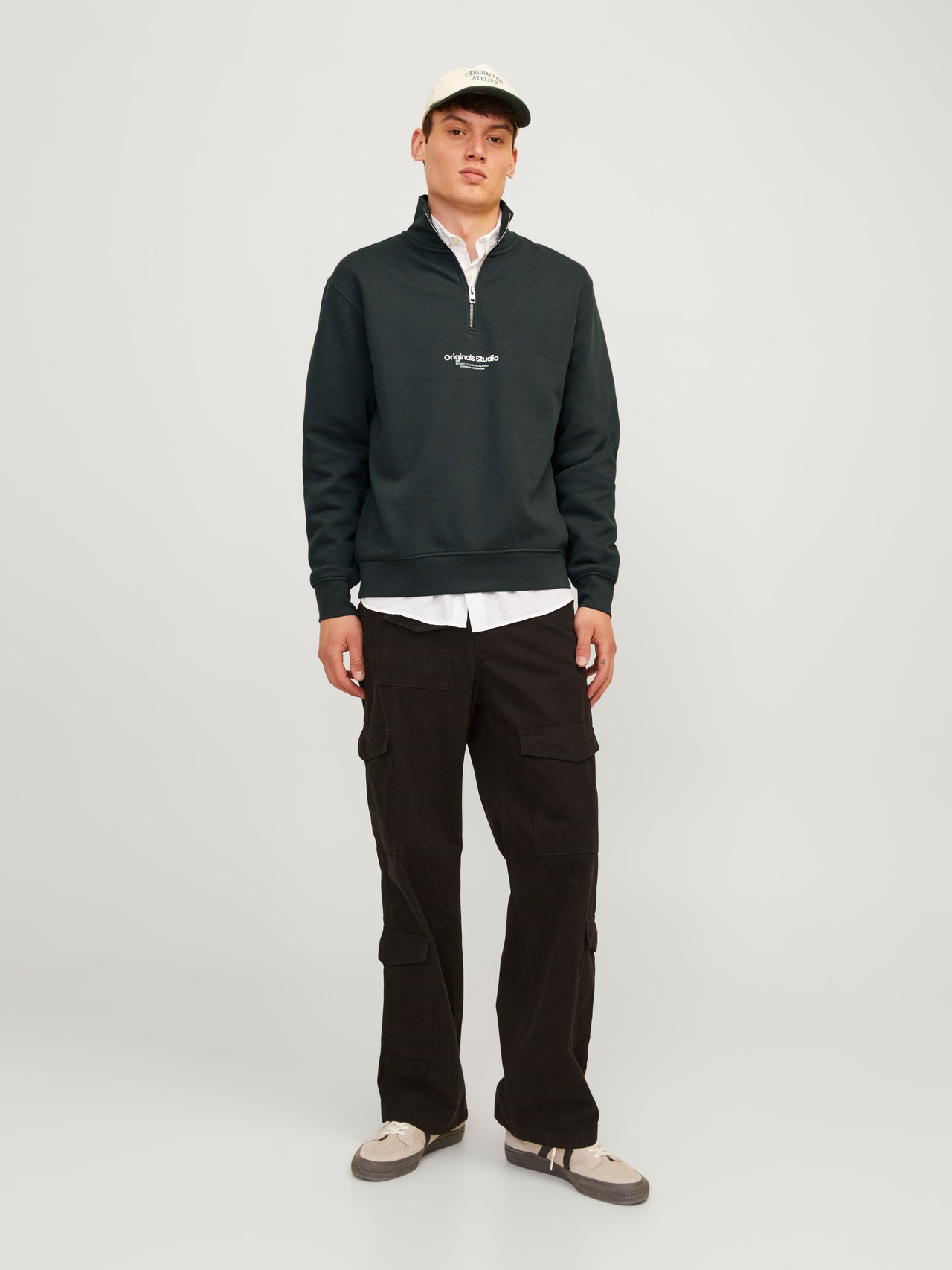 Jack & Jones Sudadera con media cremallera Con texto -Forest River - 12241777