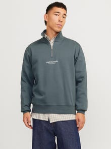 Jack & Jones Trykket tekst Genser med halv glidelås -Stormy Weather - 12241777